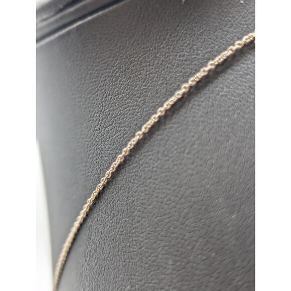 Pink Sapphire Solitaire & CZ Pendant 925 Sterling Silver 18.5" Necklace - Picture 8 of 10